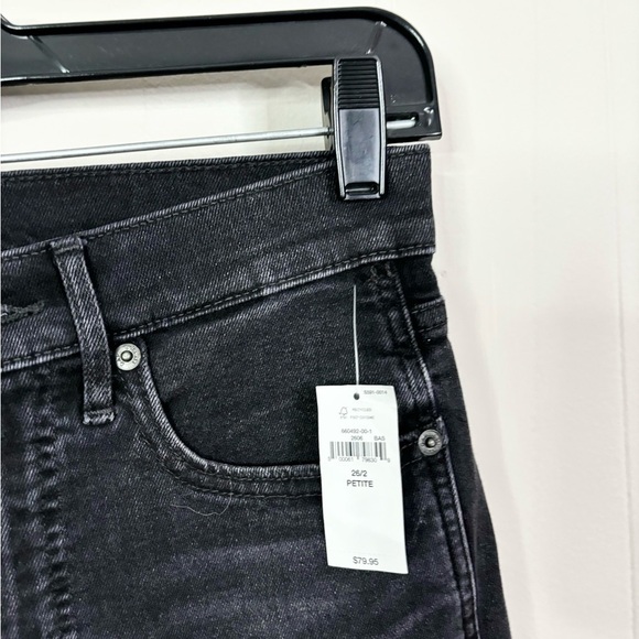 Gap black wash vintage slim high rise jeans size 26P/2P new - Picture 2 of 5